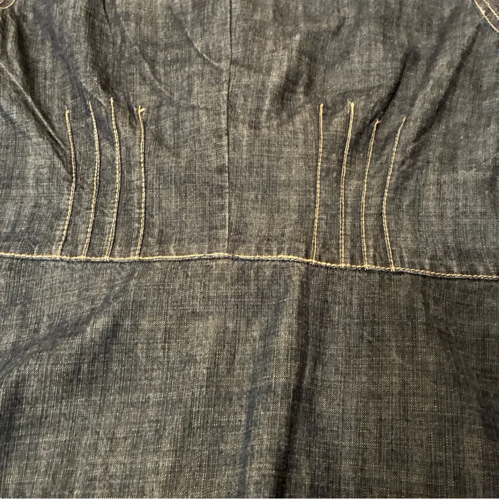 AMI Women's M Denim Jacket Nehru Peplum Waist - Picture 10 of 12